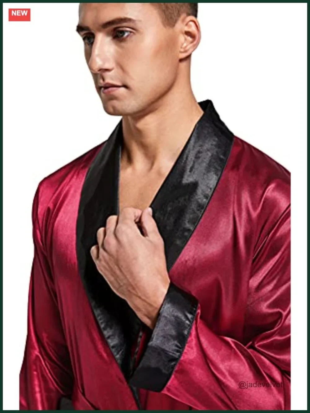 Men's Satin Robe Long Sleeve Kimono Bathrobe with Shorts Set Sleepwear